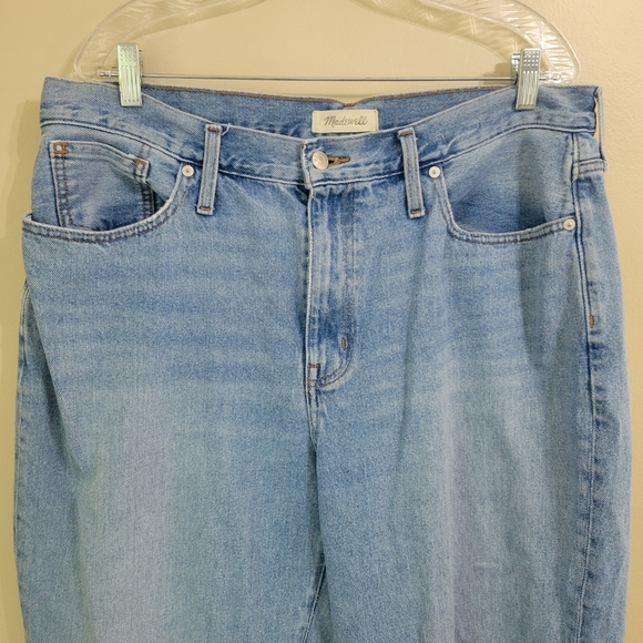 Madewell Baggy Tapered High Rise Blue Denim Jeans Size 32 100% Cotton - Picture 4 of 14